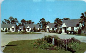 1950s Blue and White Motor Court St. Augustine Florida Postcard