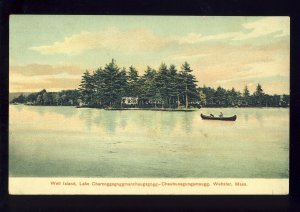 Webster, Massachusetts/MA Postcard, Well Island, Lake Chargoggagoggmanchauggagog