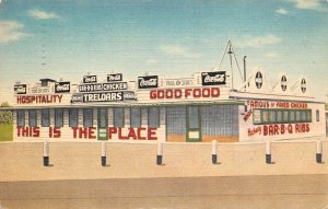 Fort Dodge Iowa Treloars Inn Coke Sign Vintage Postcard AA74671