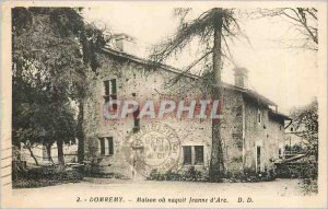 Postcard Old House or Domremy born Joan of Arc