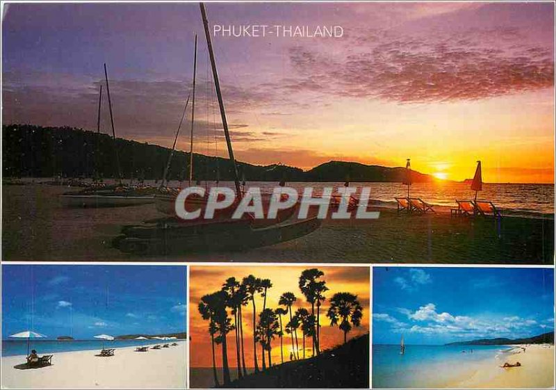 Postcard Modern Puket Thailand Patong Beach at sunset Kata Beach