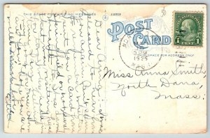 1925  Springfield  Massachusetts  Central & Commercial High School  Postcard
