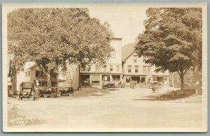 UNION ME STREET SCENE w/ AUTOMOBILES VINTAGE REAL PHOTO POSTCARD RPPC