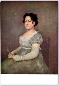 Postcard - The Lady with the fan By F. Goya, Louvre Museum - Paris, France