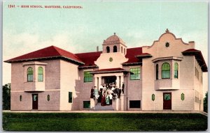 High School Martinez California CA Building And Grounds Front View Postcard