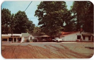 KLINGER LAKE SHOPPING CENTER Sturgis, MI Roadside 1950s Chrome Vintage Postcard
