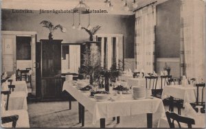 Sweden Ludvika Järnvägshotellet Matsalen Vintage Postcard C212