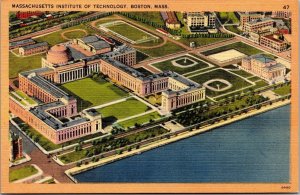 Vtg Boston MA Massachusetts Institute of Technology Aerial View 1930s Postcard