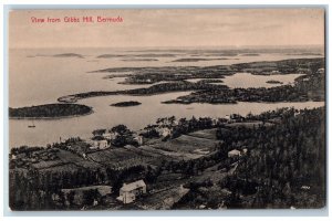 Cross Bay Bermuda Postcard Aerial View from Gibbs Hill c1910 Unposted Antique