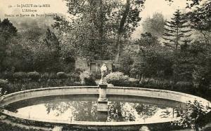 France - Dinan, St. Jacut de la Mer - Fountain & Statue of St. Joseph at the ...