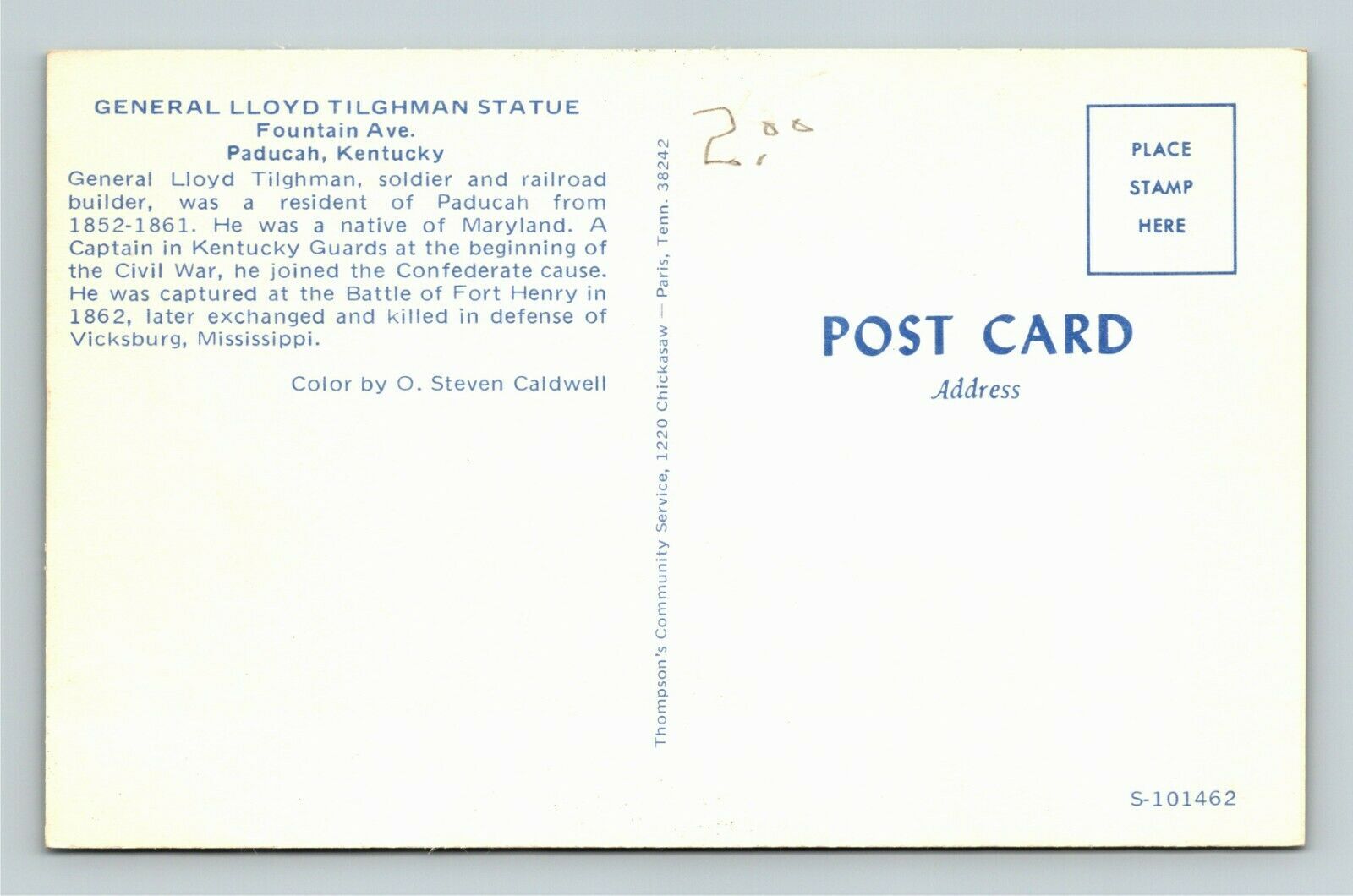 Paducah KY Kentucky, General Lloyd Tilghman Statue