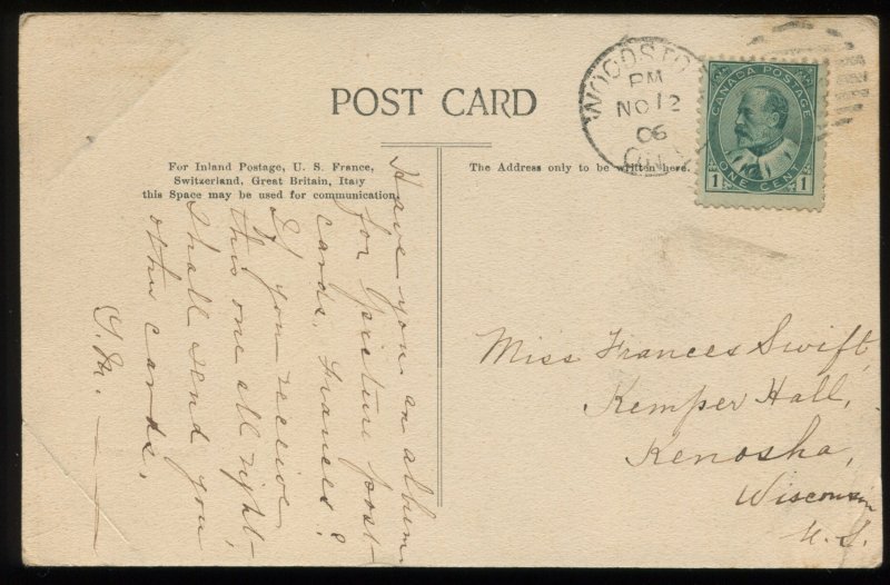 River Avenue, Winnipeg, Manitoba, Canada. 1906 postcard