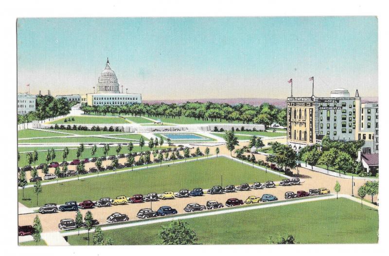 Hotel Continental Washington DC Capitol Plaza  Senate Vintage 1950s Postcard