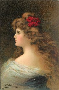 Tuck Connoisseur Postcard 2731. Asti, Marguerite, Beautiful Lady w/ Long Hair