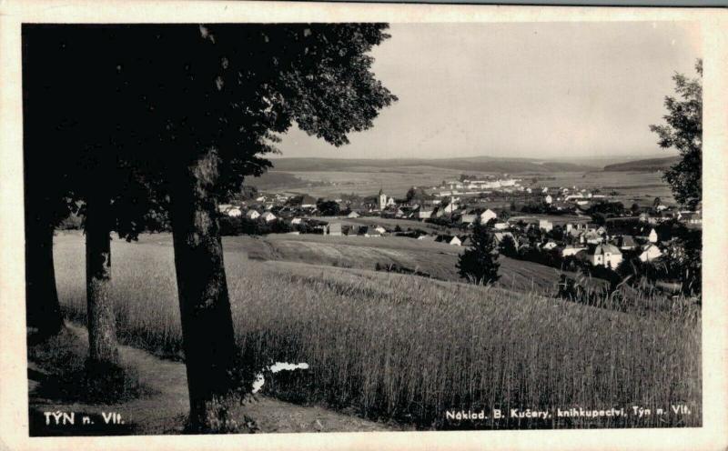 Czech republic Týn nad Vltavou Vintage RPPC 02.69