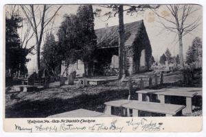 1901-07 Radnor PA Old St. Saint David's Church Cemetery Delaware Co UDB Poscard