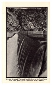 Antique Raymond-Whitcomb Land Cruises, Great Arrow Rock Dam, Boise, ID Postcard
