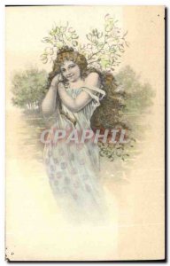 Old Postcard Fantasy Illustrator Woman