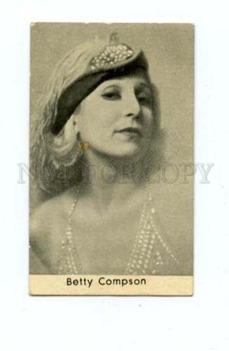 145297 Betty COMPSON MOVIE actress Old CIGARETTE card CONFREIA