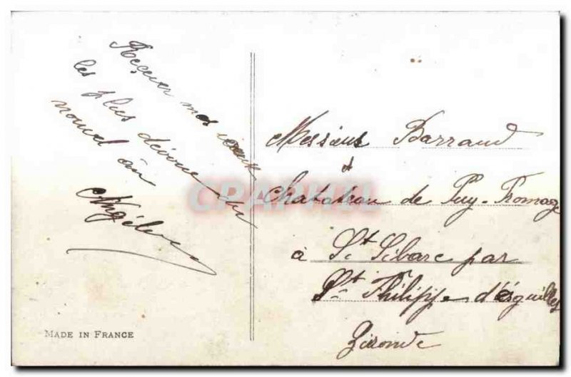 Old Postcard Fantasy Couple Happy new year