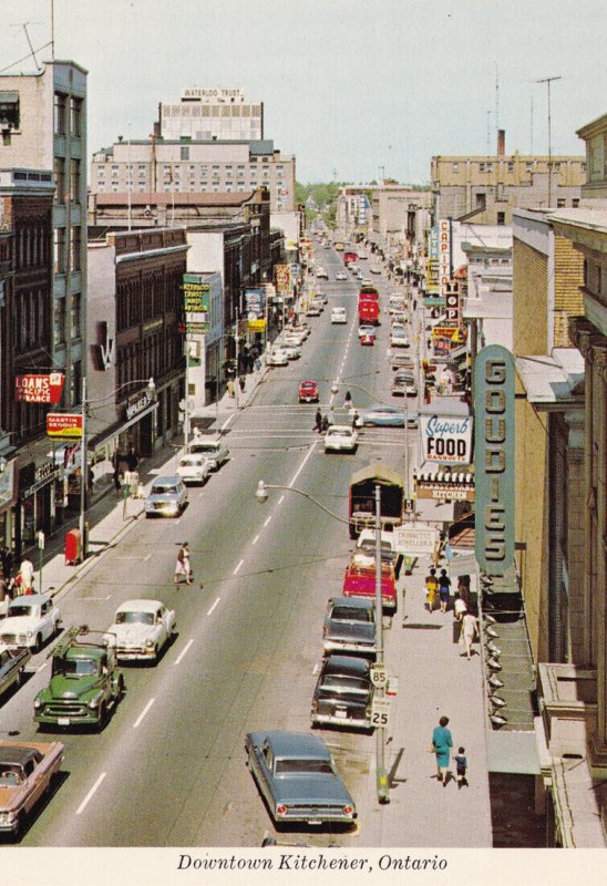 Canada Kitchener Downtown King Street Looking West From Queen Street