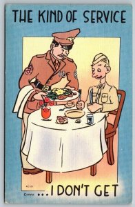US Army   Humor Comic Card  Chow Time  Postcard