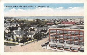 E41/ St Petersburg Florida Postcard c1910 Business Section from Plaza Theatre 4