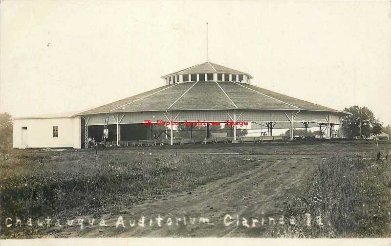 IA, Clarinda, Iowa, RPPC, Chautauqua Auditorium, Exterior Scene, Photo