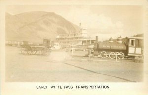 Canada Early White Pass Transportation 1950s RPPC Photo Postcard 20-6301