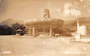 Monterrey Mexico Sombrero El Charro Restaurant Coke Sign Real Photo PC AA63240