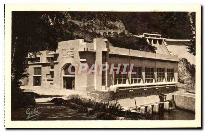 Old Postcard L & # 39Usine Hydro Electrique Mareges Facade