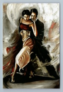 ARGENTINE TANGO Couple Dance PASSION by Kaminskaya Russian New Postcard