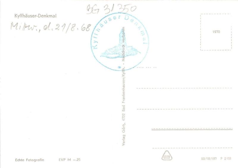 BG31350 denkmal  kyffhauser   germany CPSM 14.5x10cm