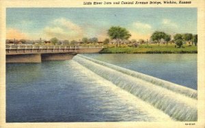 Little River Dam & Central Ave. Bridge - Wichita, Kansas KS