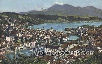 Luzern mit Rigi Swizerland 1957 