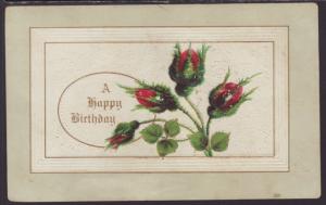 A Happy Birthday,Flowers Postcard BIN