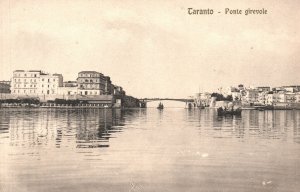 Vintage Postcard 1910's Ponte Girevole Taranto Swivel Swing Bridge Taranto Italy