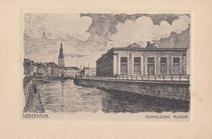 Kopenhavn Thorvaldsens Museum Copenhagen Artist Drawing Old Postcard