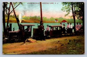 J95/ Verona Lake New Jersey Postcard c1910 Miniature Steam Railroad 501