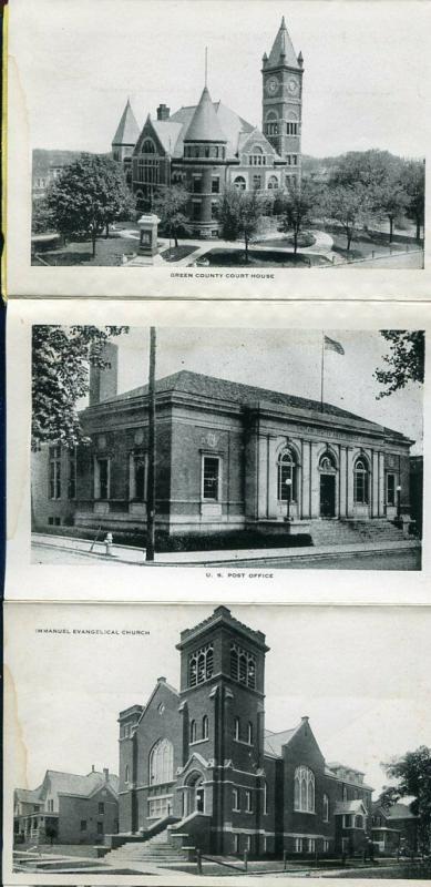 Monroe Wisconsin wi Blumer Brewery Cheese Factory postcard folder