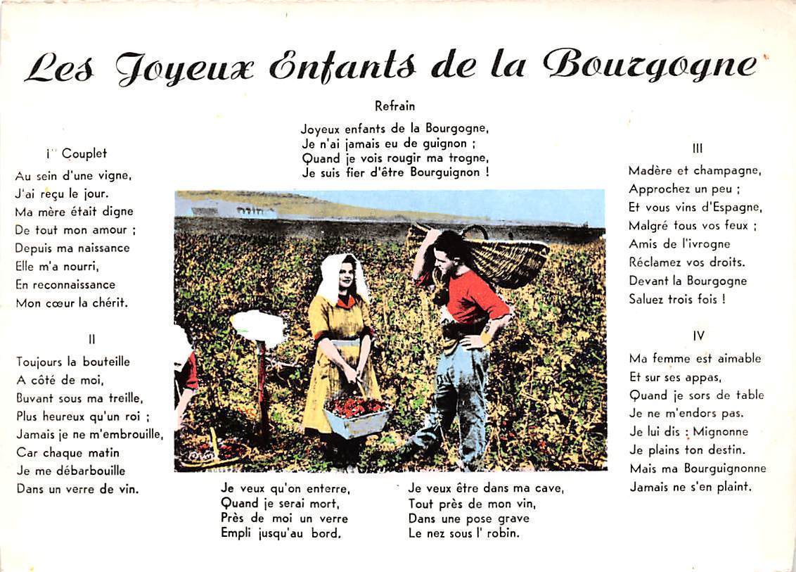 France Les Joyeux Enfants De La Bourgogne Hippostcard