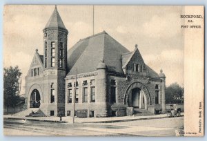 1905 Rockford Illinois IL Raphael Tuck Son's Postcard Post Office Front Building