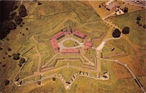 FT McHENRY MARYLAND NATIONAL MONUMENT~STAR SPANGLED BANNER~AERIAL POSTCARD 1960s