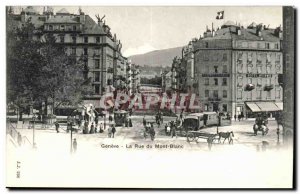 Switzerland - Geneva - Geneva - La Rue du Mont Blanc - Old Postcard