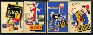 500326 VIVO ADVERTISING cacao coffee Vintage match labels