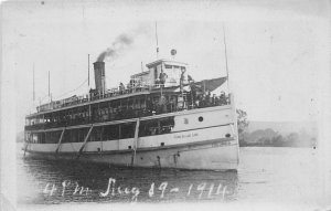 J15/ Fond du Lac Wisconsin RPPC Postcard c1910  Columbia Steamship 152