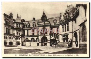 Old Postcard Court Pierrefonds Court & # 39Honneur The Belfry