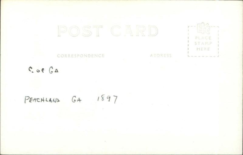 RR Train Car Peachland GA 1897 Written on Back c1940s Real Photo