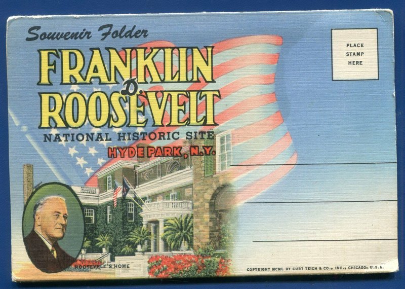 Franklin Roosevelt Hyde Park New York #2 Postcard Folder