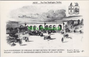 London Postcard -First Paddington Railway Station, Great Western (Repro) SW11776